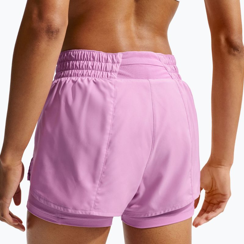Women's running shorts Nike One Dri-FIT 2IN1 light magenta/white 4