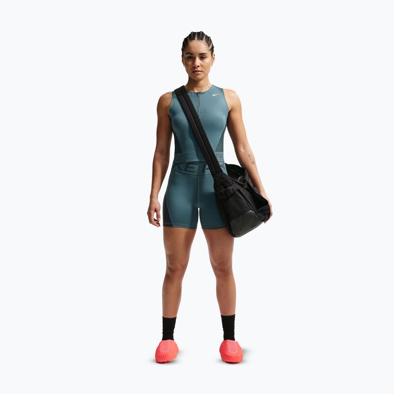Women's training T-shirt Nike Pro Dri-Fit mineral slate/faded spruce/white 2