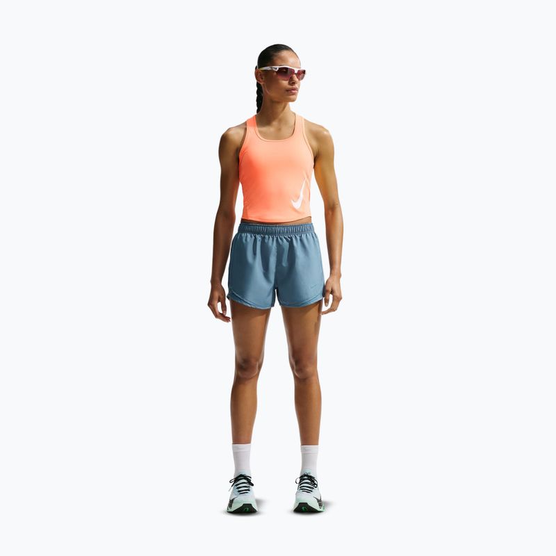 Women's running T-shirt Nike Swoosh Run Dri-Fit orange pulse/photon dust/white 2