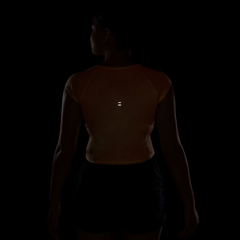 Women's running T-shirt Nike Swoosh Run Dri-Fit orange pulse/photon dust/white 6