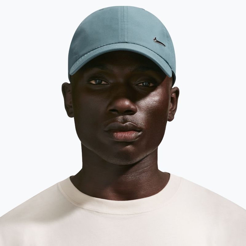 Baseball cap Nike Dri-Fit Club Unstructured Metal Swoosh mineral Mineral slate/metallic silver 3