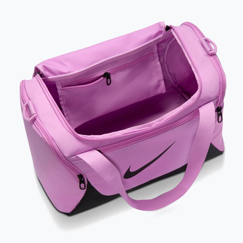 Training bag Nike Brasilia Duffel Extra Small 24 l light magenta/black/black 4