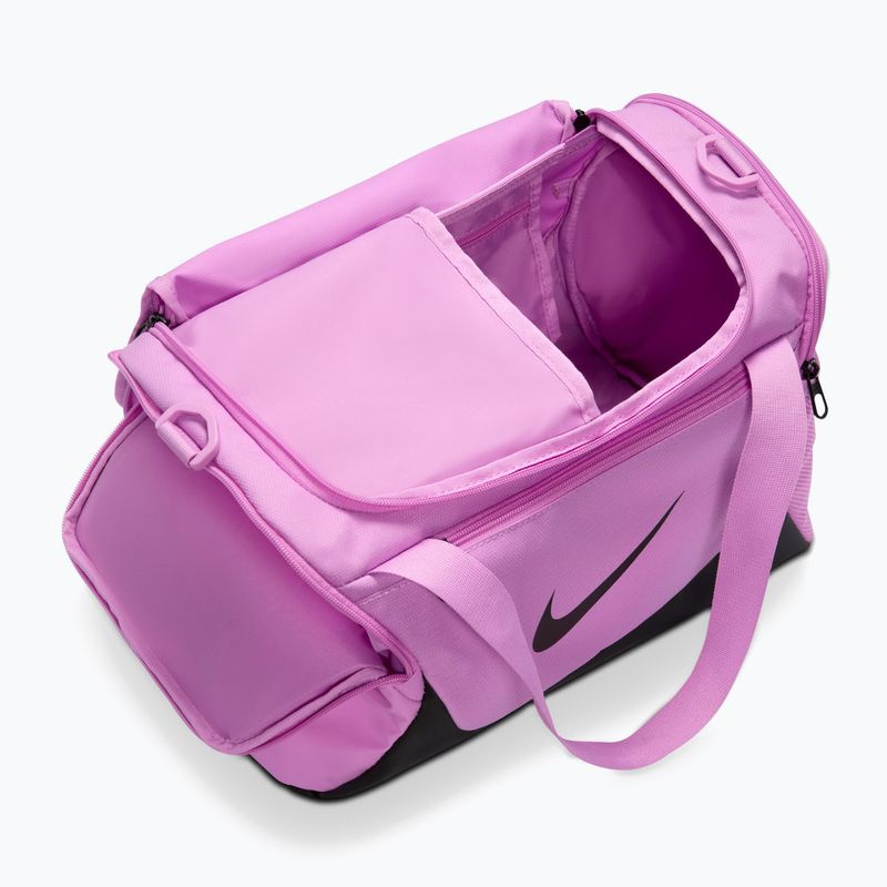 Training bag Nike Brasilia Duffel Extra Small 24 l light magenta/black/black 5