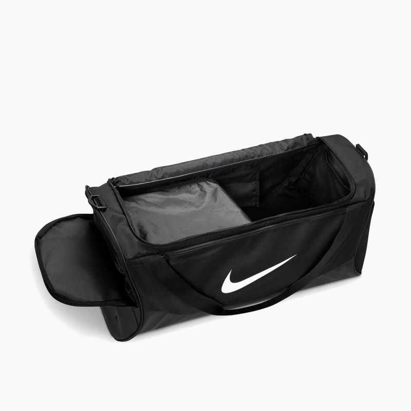 Training bag Nike Brasilia Duffel Medium 60 l black/black/white 5