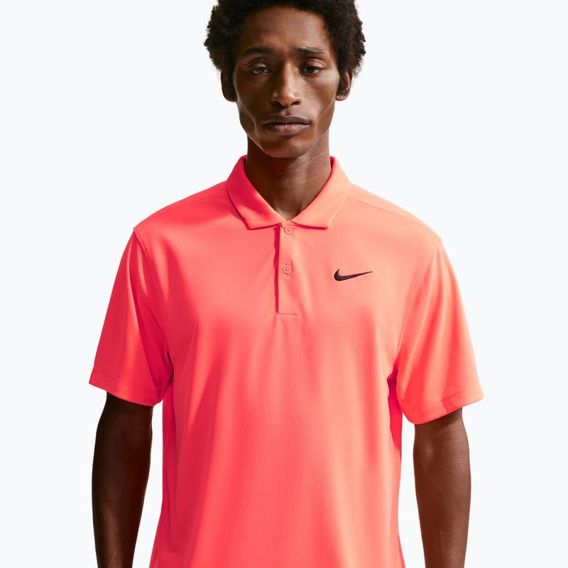 Men's tennis T-shirt Nike Court Dri-Fit Polo Solid hot lava/black 4