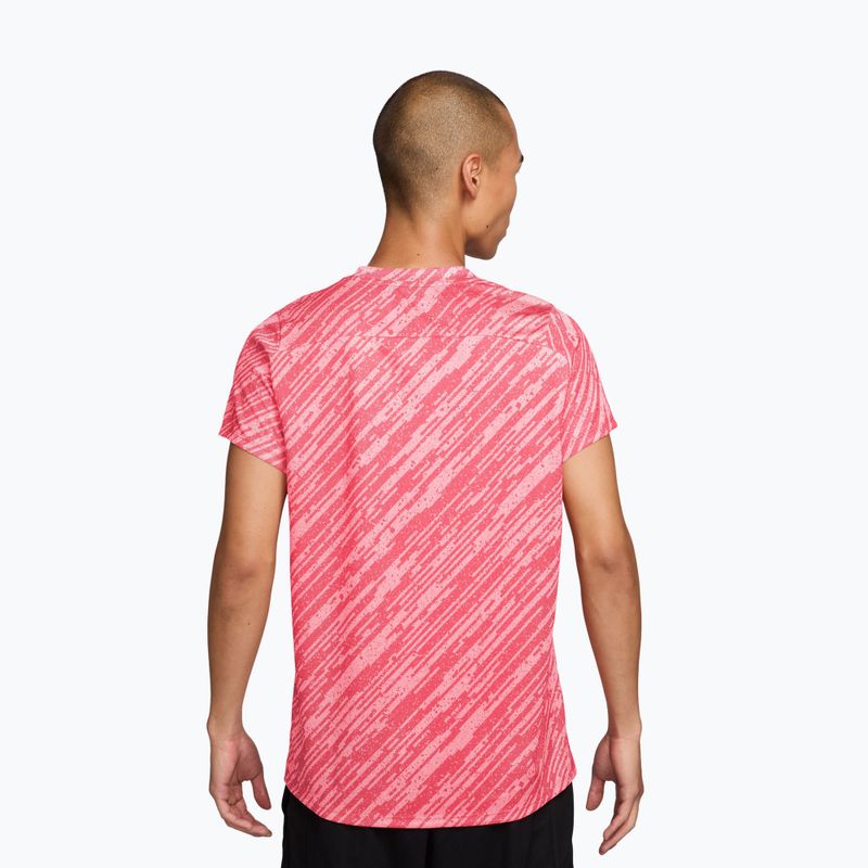 Men's tennis T-shirt Nike Court Dri-Fit Victory Print pink foam/black 2
