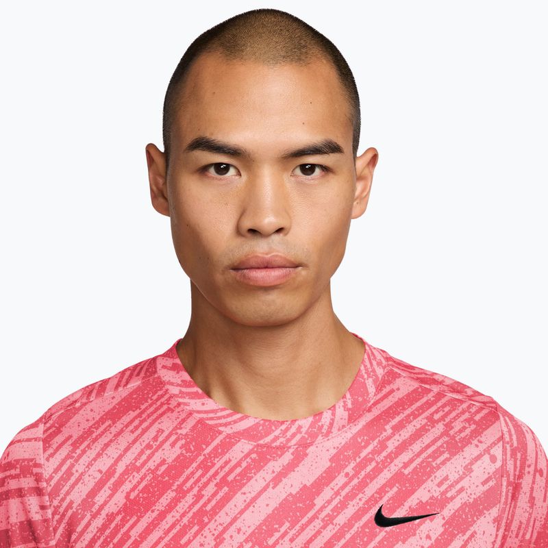 Men's tennis T-shirt Nike Court Dri-Fit Victory Print pink foam/black 3