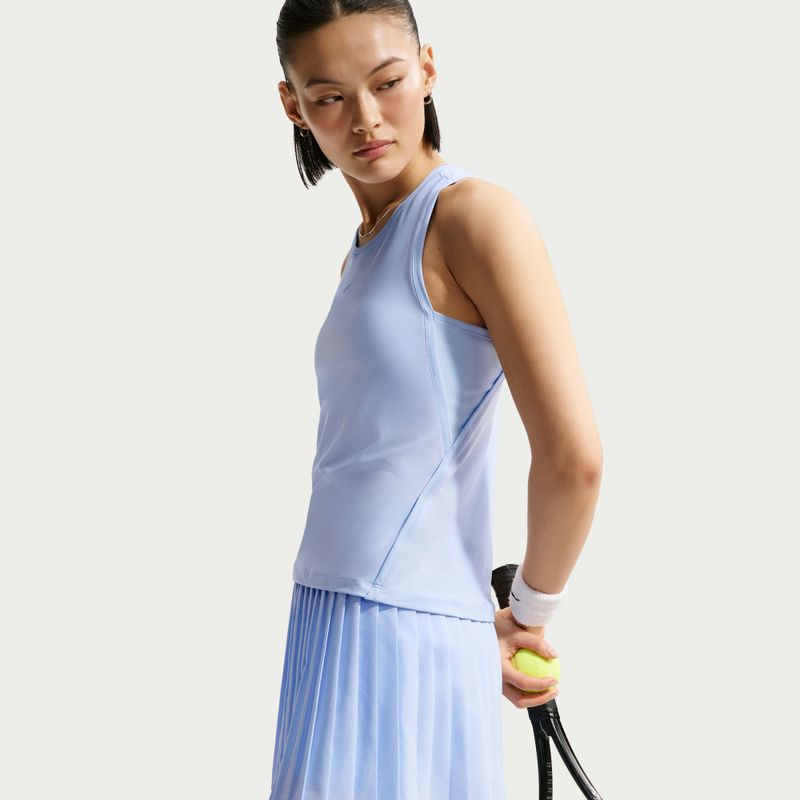 Tennis skirt Nike Victory Dri-Fit High-Waisted Pleated hydrogen blue/hydrogen blue/white 4