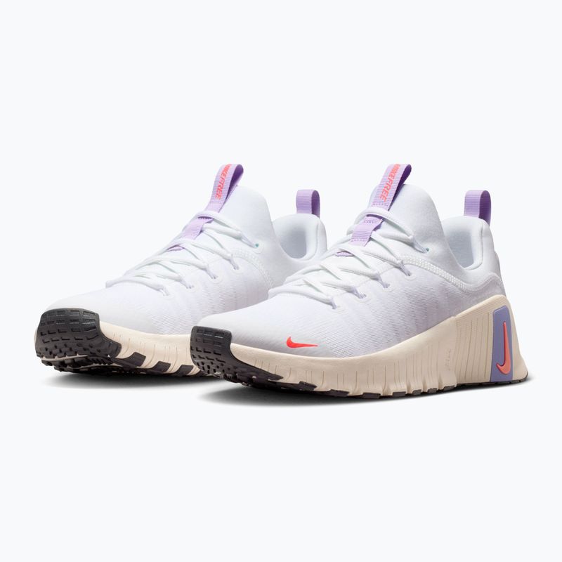 Women's training shoes Nike Free Metcon 6 white/violet mist/chalk/hot lava 10