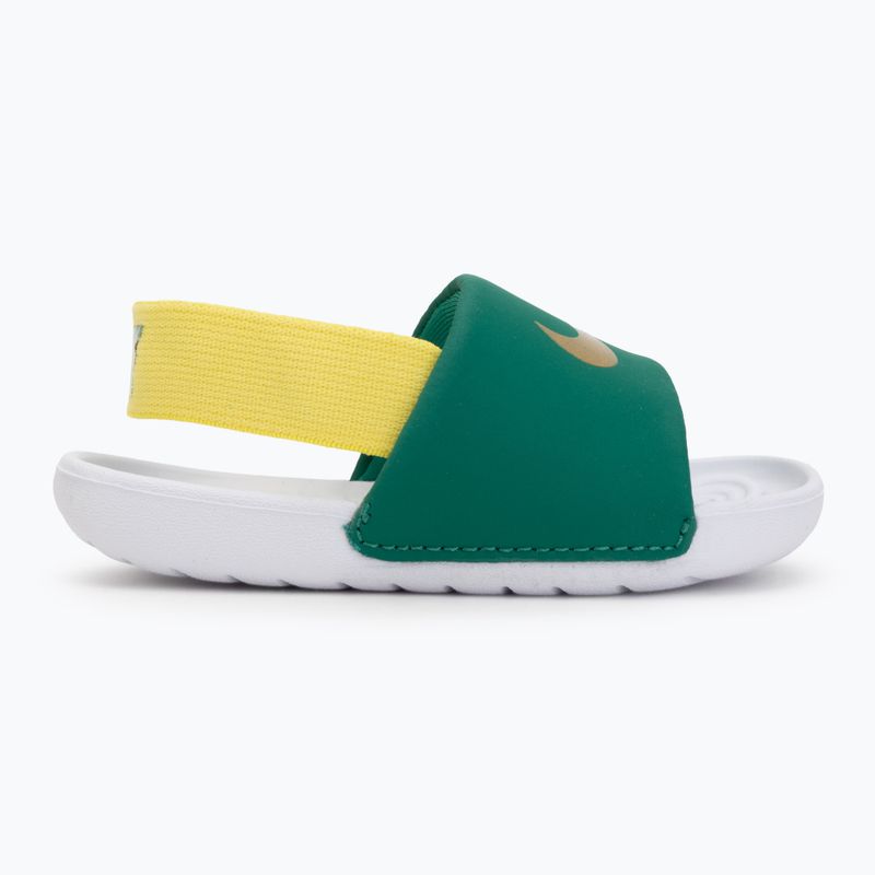 Children's slides Nike Kawa malachite/sonic yellow 2