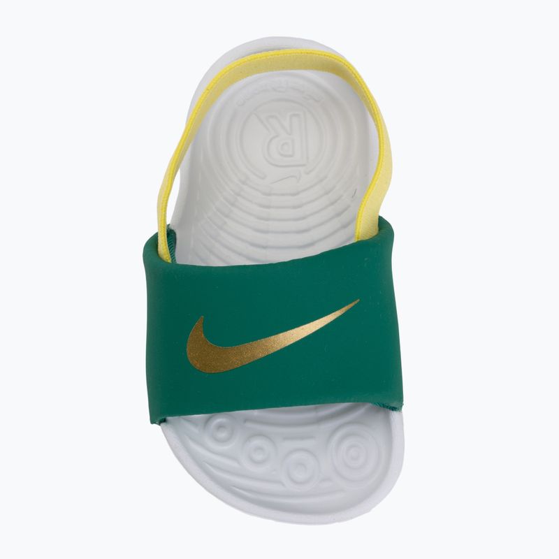 Children's slides Nike Kawa malachite/sonic yellow 5