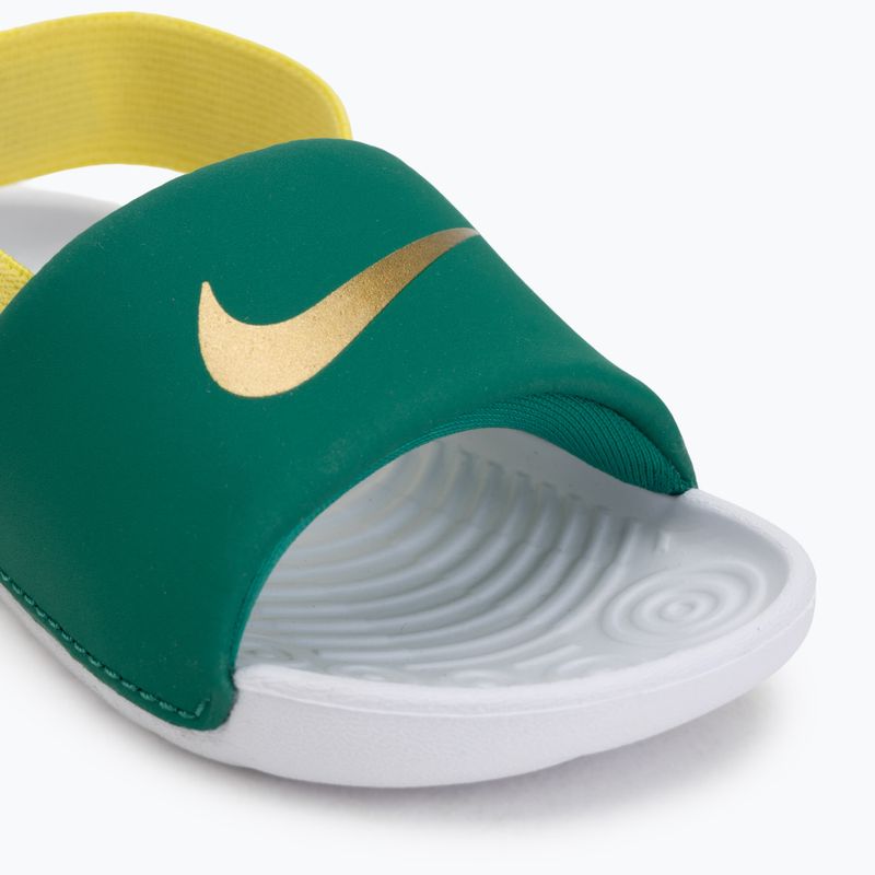 Children's slides Nike Kawa malachite/sonic yellow 7