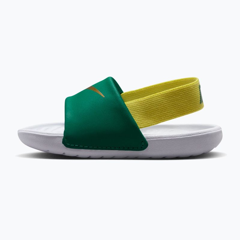 Children's slides Nike Kawa malachite/sonic yellow 2