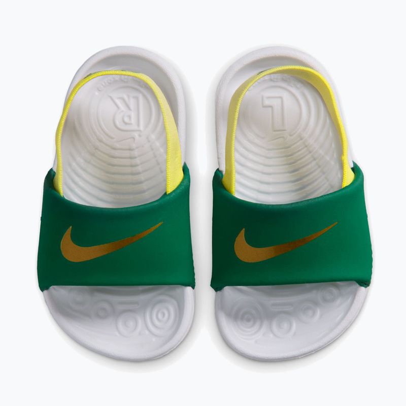 Children's slides Nike Kawa malachite/sonic yellow 5