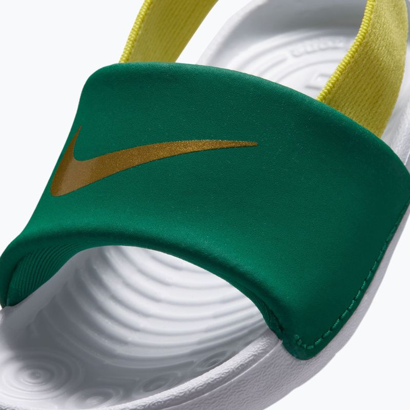 Children's slides Nike Kawa malachite/sonic yellow 7