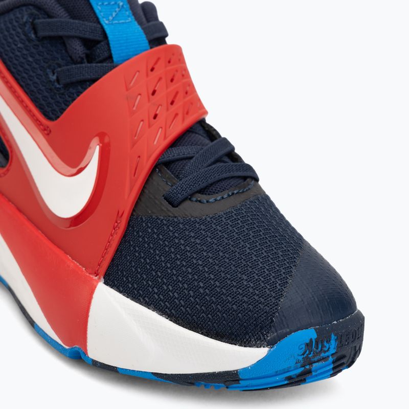 Children's shoes Nike Team Hustle D 12 tm navy/university red/photo blue/sail 7