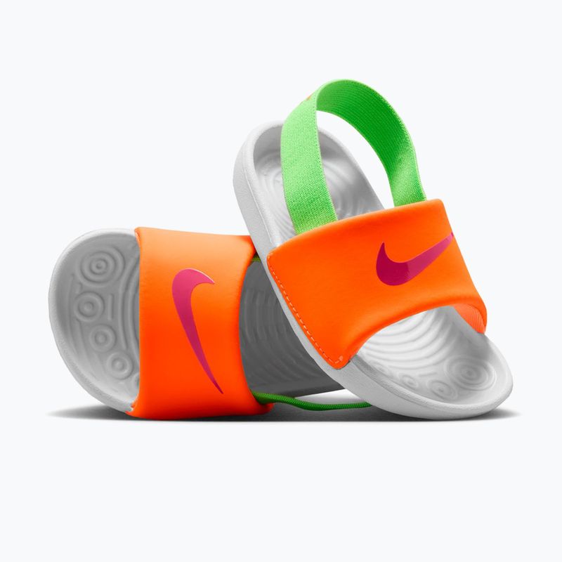 Children's slides Nike Kawa total orange/green strike 3