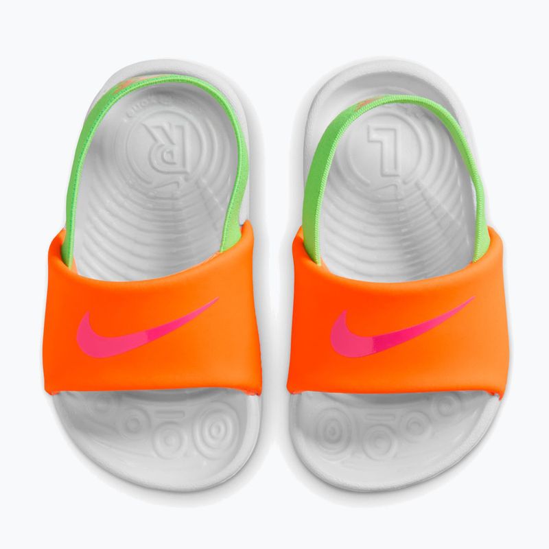 Children's slides Nike Kawa total orange/green strike 5