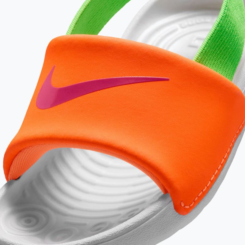 Children's slides Nike Kawa total orange/green strike 7