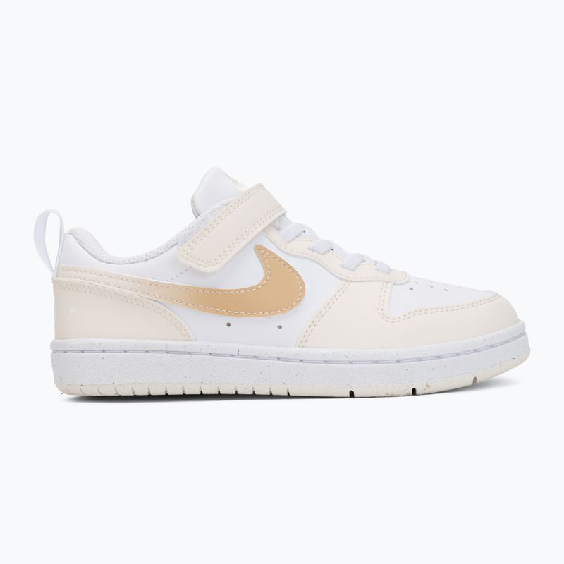 Children's shoes Nike Court Borough Low white/chalk/white/shimmer 2