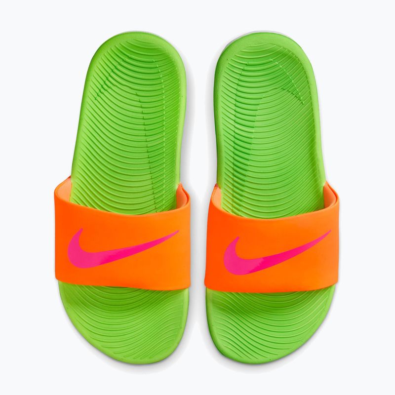 Children's flip-flops Nike Coffee total orange/green strike/hyper pink 3
