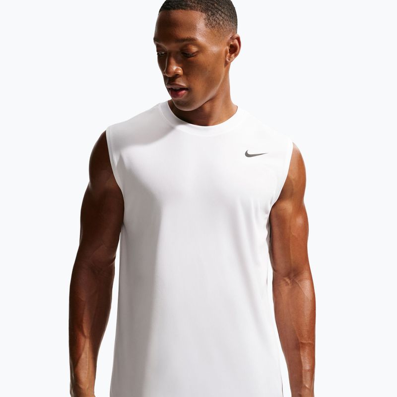 Men's training shirt Nike Dri-FIT Sleeveless Training Top white/black 4