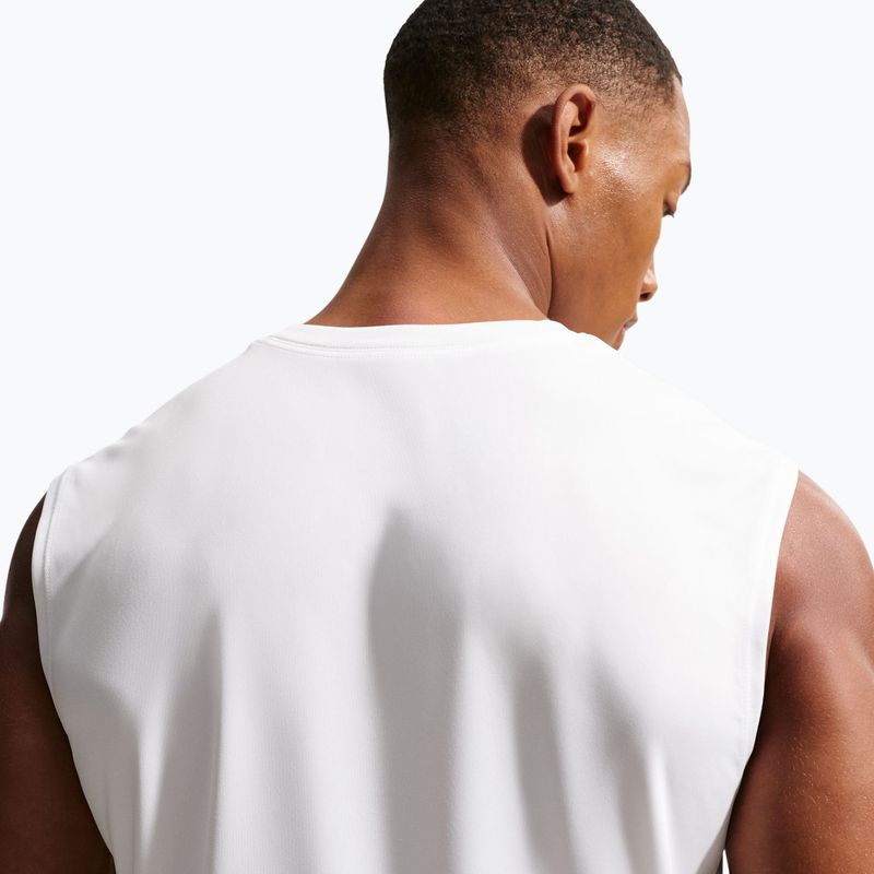 Men's training shirt Nike Dri-FIT Sleeveless Training Top white/black 5