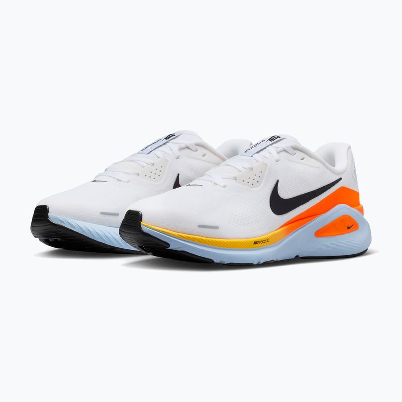 Men's running shoes Nike Structure 26 white/hydrogen blue/total orange/black 3