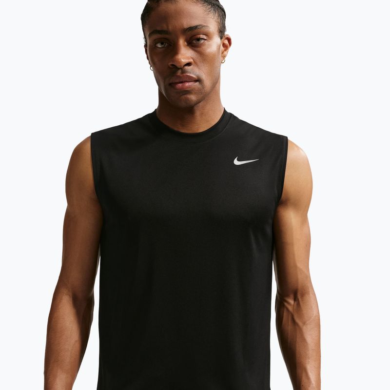 Men's training shirt Nike Dri-FIT Sleeveless Training Top black/matte silver 3