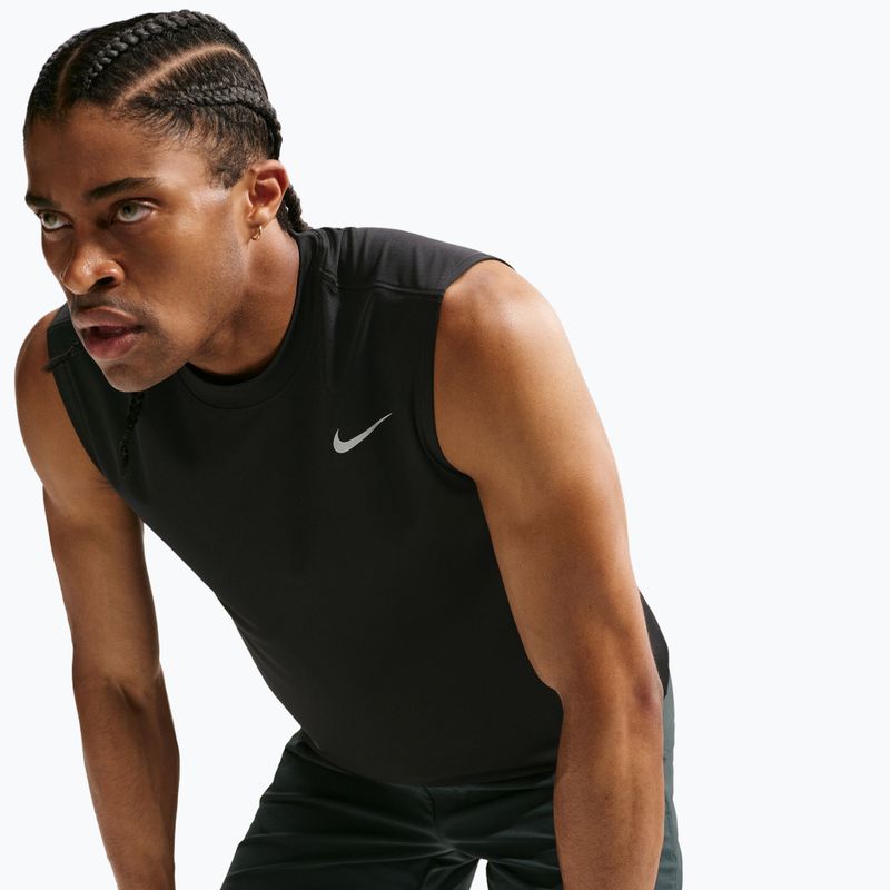 Men's training shirt Nike Dri-FIT Sleeveless Training Top black/matte silver 5