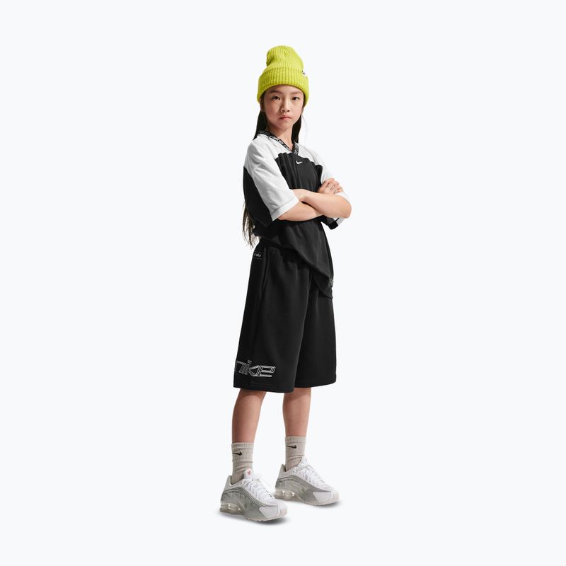 Children's shorts Nike Sportswear French Terry black/white 2