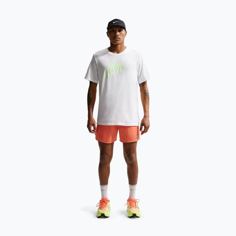Men's running T-shirt Nike Dri-Fit Running white/barely volt 2