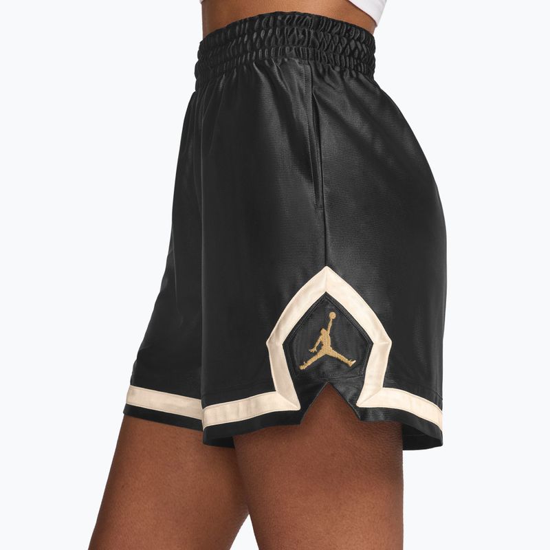 Women's basketball shorts Nike Jordan Sport Diamond 4" black/metallic gold 5