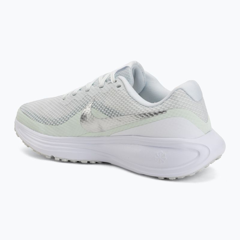 Women's running shoes Nike Revolution 8 off white/barely green/metallic silver 3
