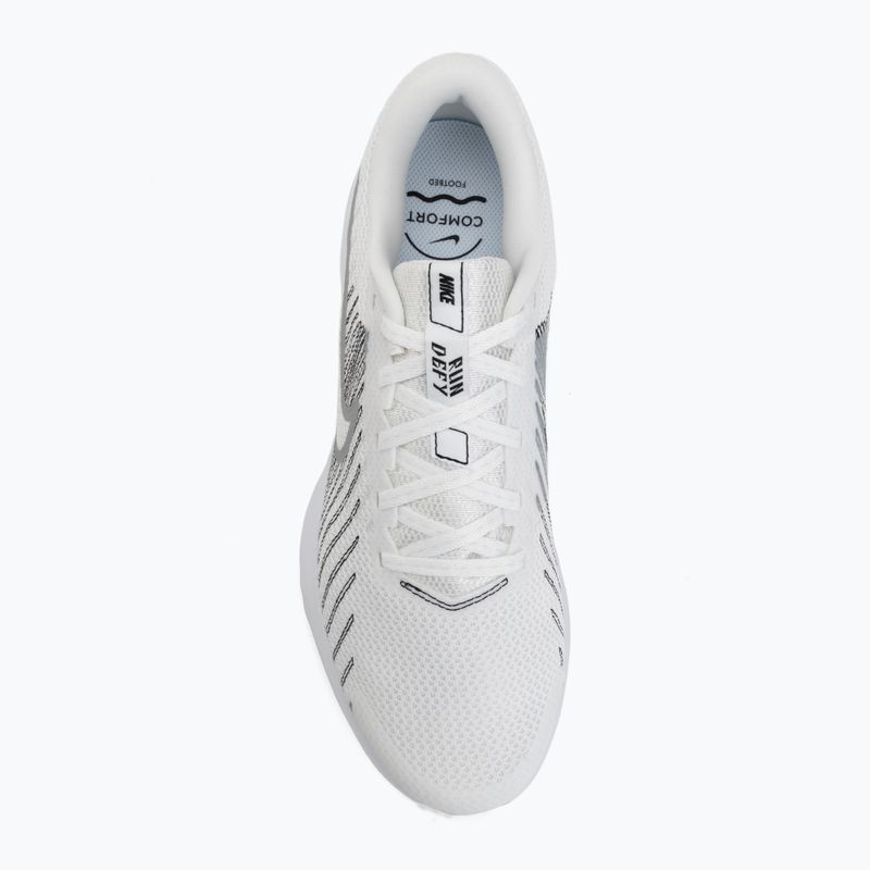 Men's running shoes Nike Run Defy summit white/white/black/metallic silver 5