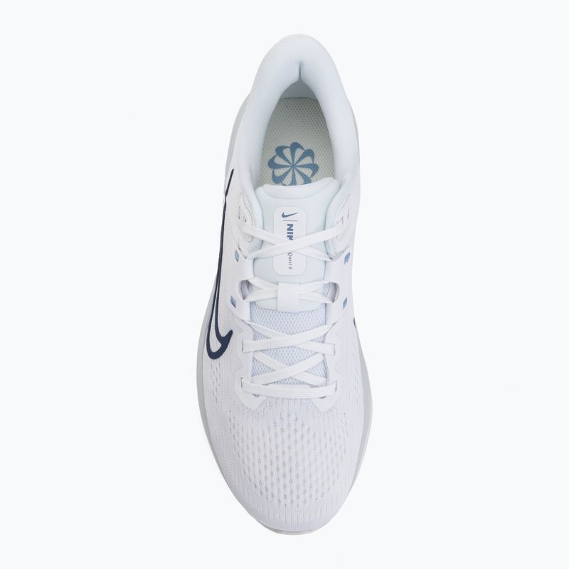 Women's running shoes Nike Quest 6 white/pearl pink/work blue/blue void 5