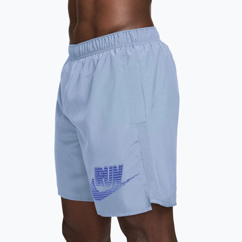 Men's running shorts Nike Challenger Dri-Fit Brief-Lined 7" hydrogen blue/lapis 3