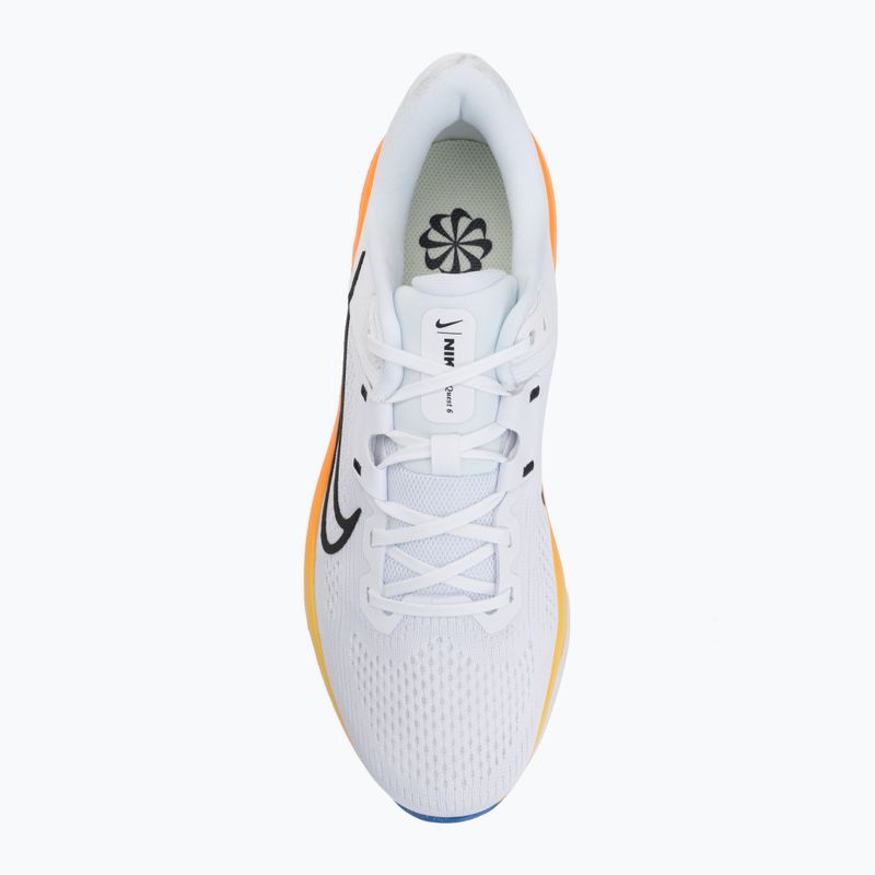 Men's running shoes Nike Quest 6 white/blue crystal/total orange/off noir 5