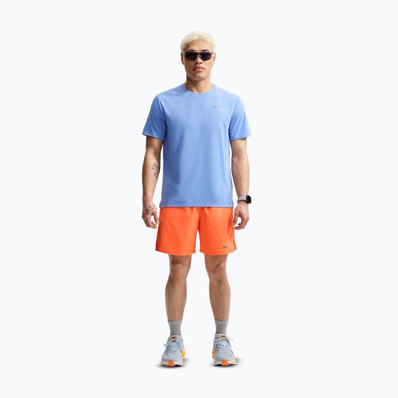 Men's running shorts Nike Miler Dri-Fit 2in1 7" total orange 2