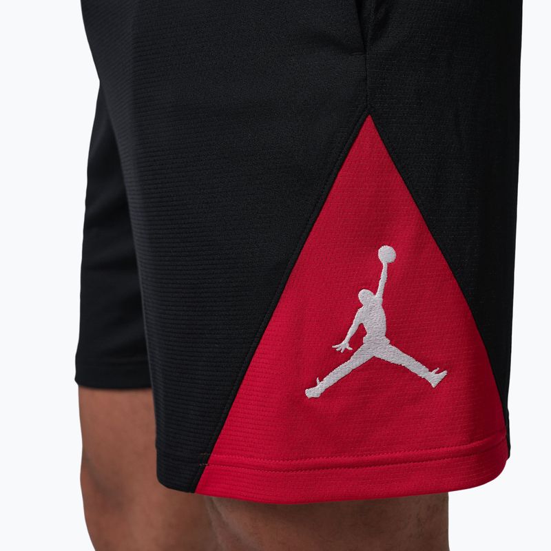 Men's basketball shorts Jordan Sport Dri-Fit black/gym red/white 6