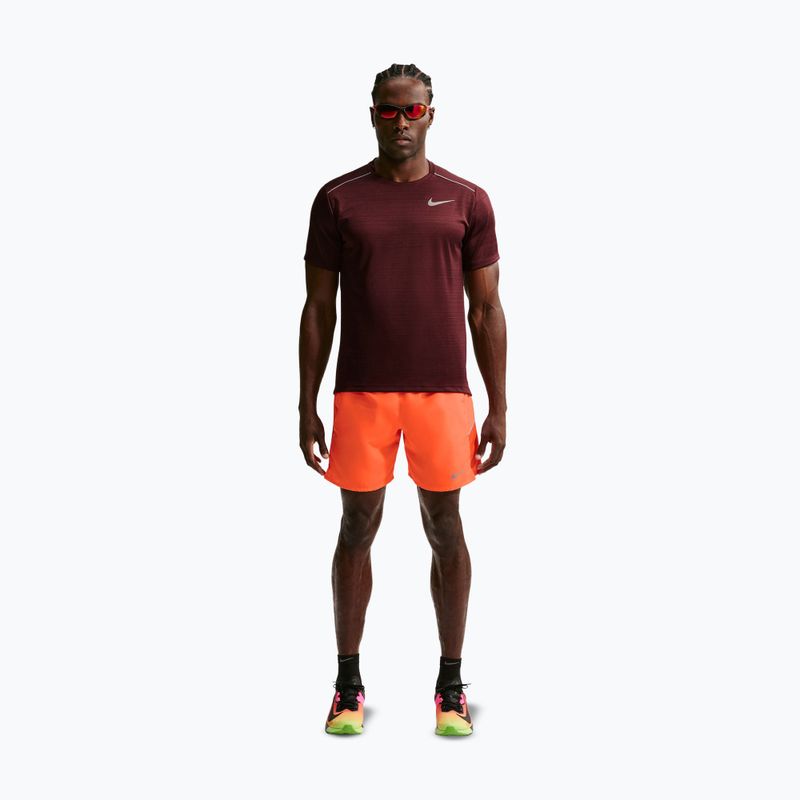 Men's running shorts Nike Miler Dri-Fit Brief Lined7" total orange 2