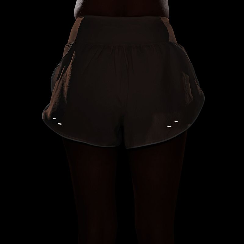 Women's running shorts Nike Tempo Swoosh Dri-Fit Mid-Rise Brief-Lined orange pulse/white 7