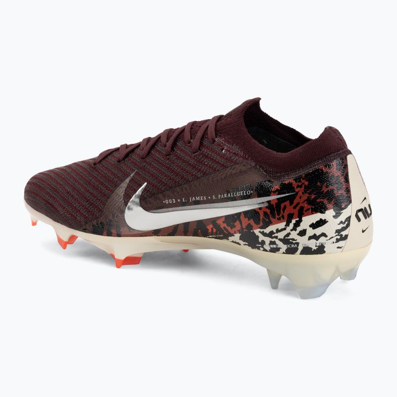 Men's football boots Nike United Vapor 16 Elite FG burgundy crush/university red/fossil/metal silver 3