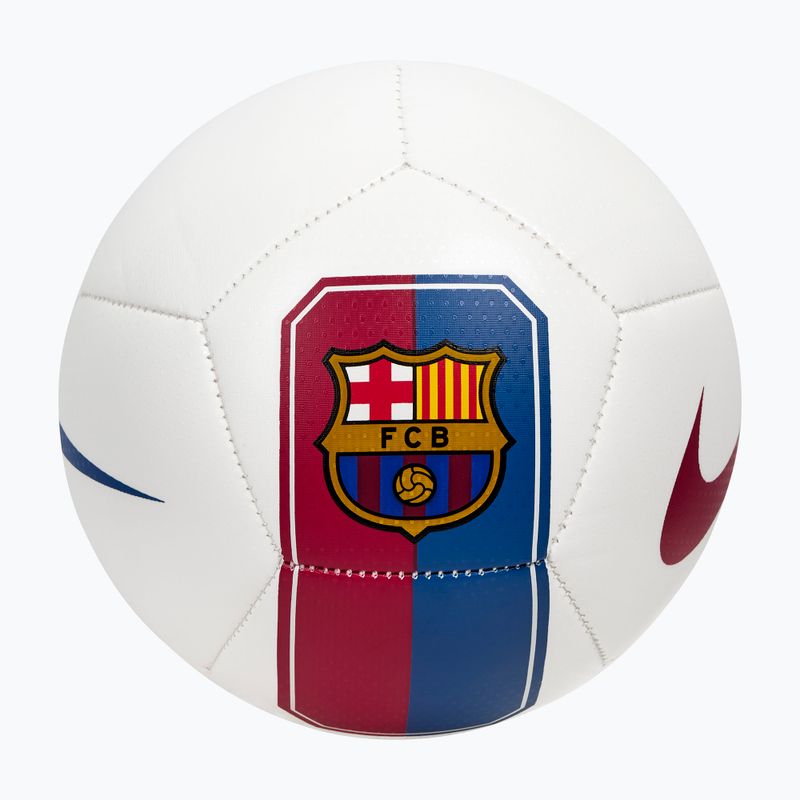 Mini football ball Nike Skills FC Barcelona white/cardinal red size 1 2
