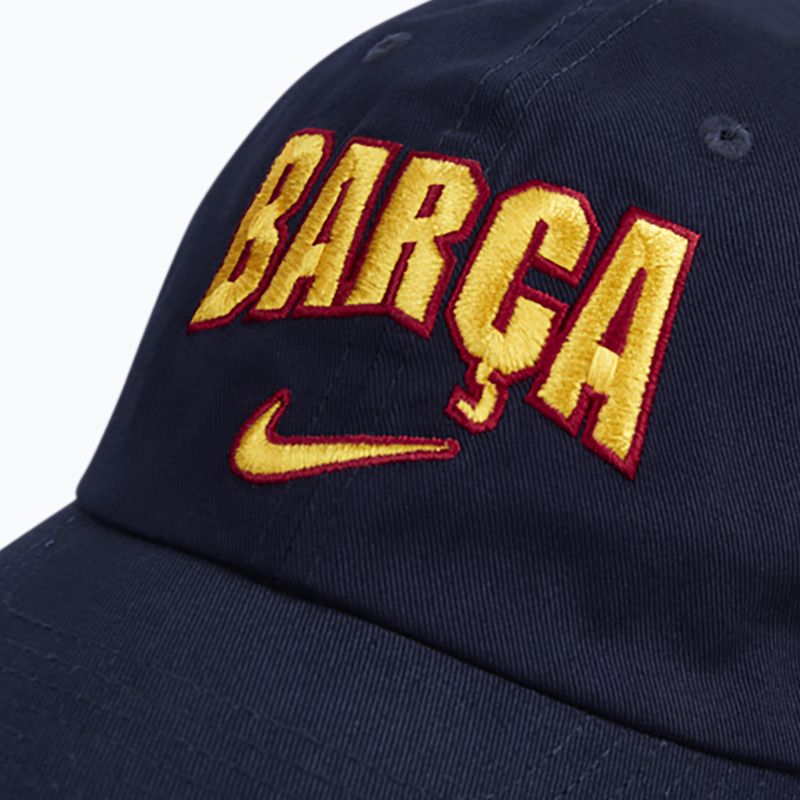 Baseball cap Nike FC Barcelona Club Cotton blackened blue 4