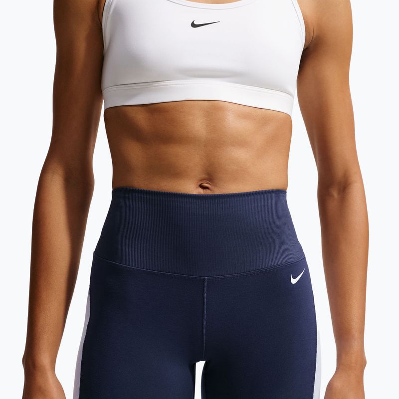 Women's shorts Nike One High Waisted Biker 5" midnight navy/hydrogen blue/white 5