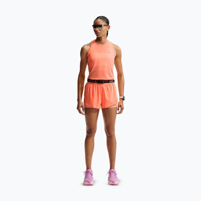Women's running shorts Nike Swift Mid-Rise 2in1 orange pulse 2