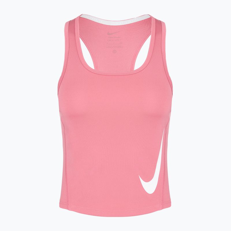 Women's running T-shirt Nike Swoosh Run Dri-Fit peony/photon dust/white 2