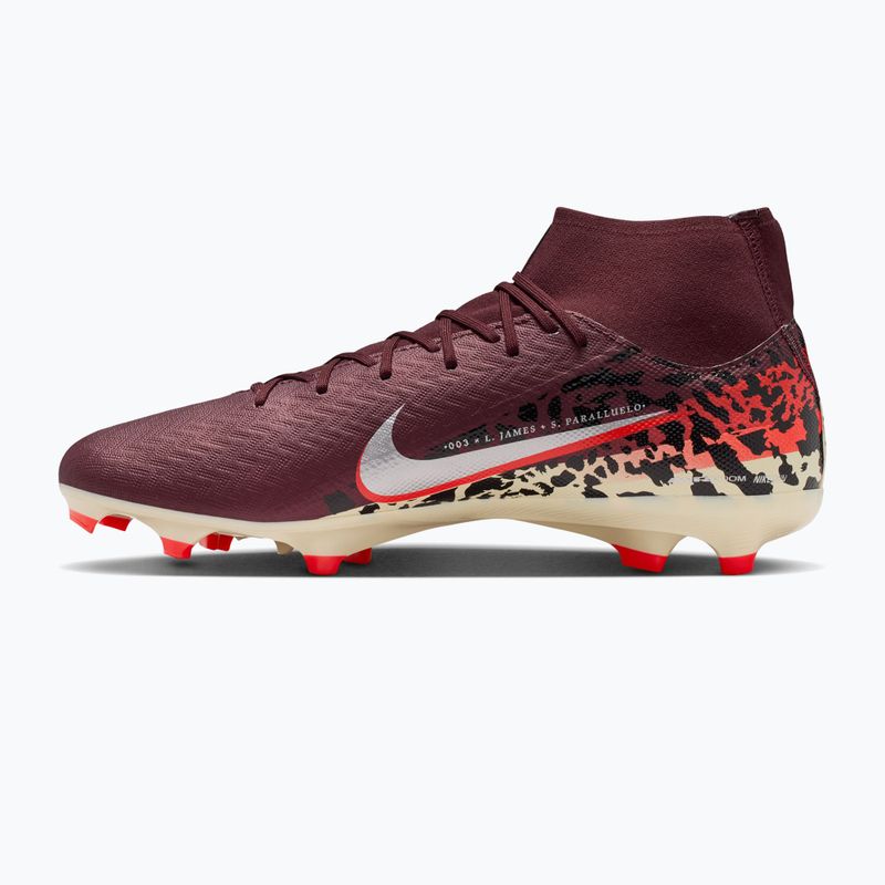 Men's football boots Nike United Mercurial Superfly 10 Academy MG burgundy crush/metallic silver 2
