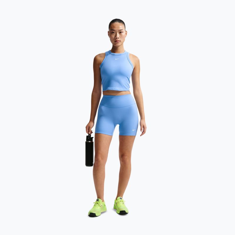 Women's T-shirt Nike One Fitted Dri-Fit Cropped Tank thunder university blue/white 2